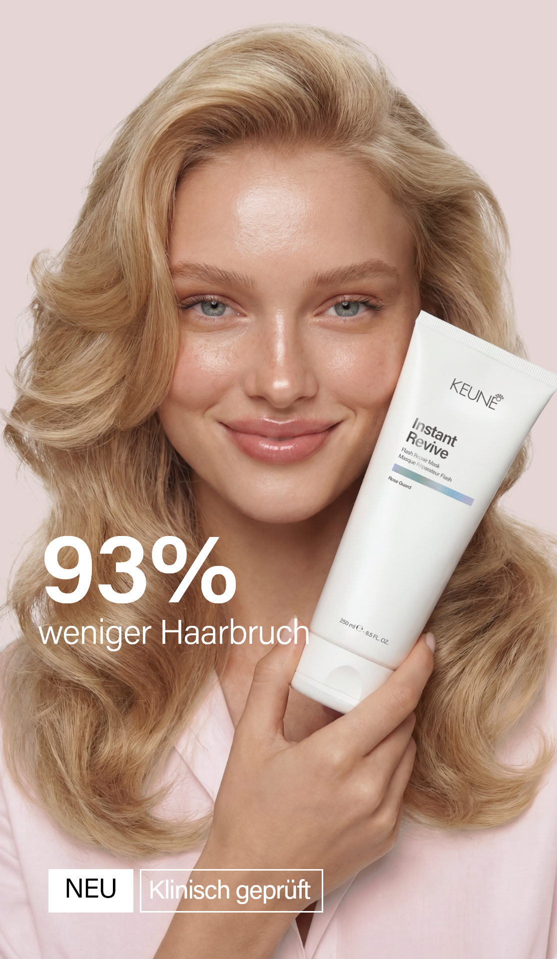 Keune Instant Revive Shampoo für kräftiges Haar, Reparatur von geschädigtem Haar und Bond Repair